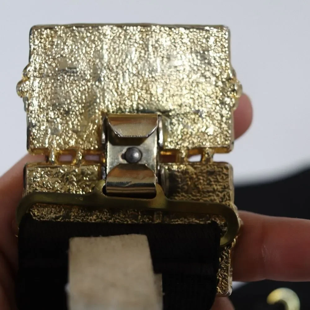 Ginger Propper for Two Blondes Vintage Square Buckle Chunky Belt Y2K